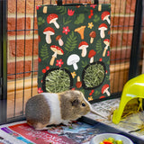 Pack of 2 Washable Rabbit Hay Feeder Bags For rabbit ( Mushrooms )