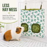 Washable Hanging Hay Feeder bag for Rabbit ( Green )