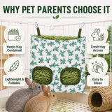 Washable Hanging Hay Feeder bag for Rabbit ( Green )