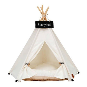 Portable Pet Tent House for Rabbit - Cushioned Teepee