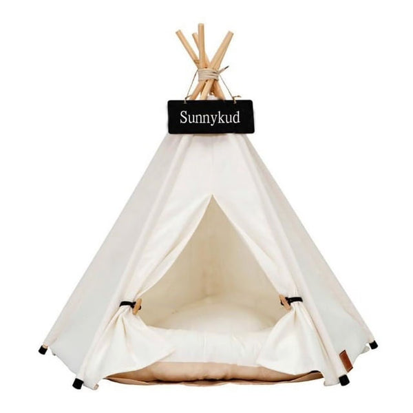 Portable Pet Tent House for Rabbit - Cushioned Teepee