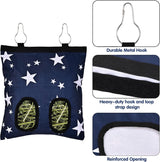 Washable Hanging Hay Feeder Bag for Rabbit ( Blue star )