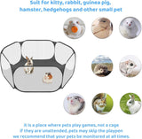 Portable and Foldable Pet Playpen for Small Pets and Rabbits ( Black with not Top )