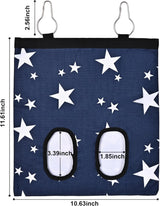 Washable Hanging Hay Feeder Bag for Rabbit ( Blue star )