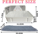 Rabbit Litter Box with Dustpan, Broom, and Chew Toys 