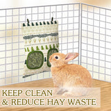 Pack of 3 washable Hanging Hay feeder Bags for Rabbits (Blue - Pink -White)