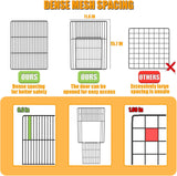 Expandable Rabbit Playpen with Waterproof Liner and Metal Wire Construction f