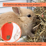 Washable Hanging Hay Feeder bag for  Rabbits Carrot shape
