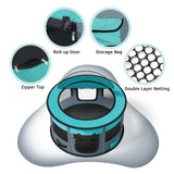 Portable and Foldable Pet Playpen for Small Pets and Rabbits ( Circle Blue)