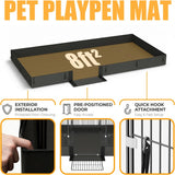 Expandable Rabbit Playpen with Waterproof Liner and Metal Wire Construction f