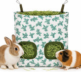 Washable Hanging Hay Feeder bag for Rabbit ( Green )