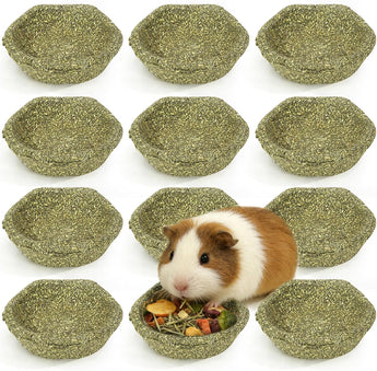 Premium Timothy Hay Chew Bowls - Edible Treats for Rabbits