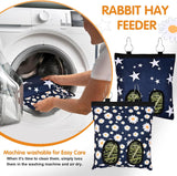 Washable Hay Feeder Bag for Rabbit (Blue Flower )