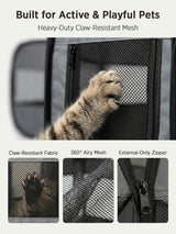 Extra Large Portable and Foldable Pet Playpen for Small Pets and Rabbits ( Black and Grey circle )