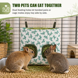 Washable Hanging Hay Feeder bag for Rabbit ( Green )