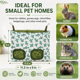 Washable Hanging Hay Feeder bag for Rabbit ( Green )