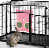 Pack of 3 washable Hanging Hay feeder Bags for Rabbits (Blue - Pink -White)