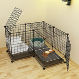 Rabbit Litter Box with Dustpan, Broom, and Chew Toys 