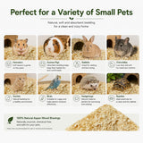 Natural Aspen Wood Pet Bedding - Low Dust, Ultra Absorbent for Small Animals