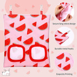 Pack of 3 Washable Hanging Hay Feeder bag for Rabbit (Fruit Pattern)