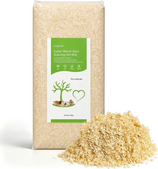 Natural Aspen Wood Pet Bedding - Low Dust, Ultra Absorbent for Small Animals