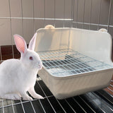 Rabbit Litter Box with Dustpan, Broom, and Chew Toys 